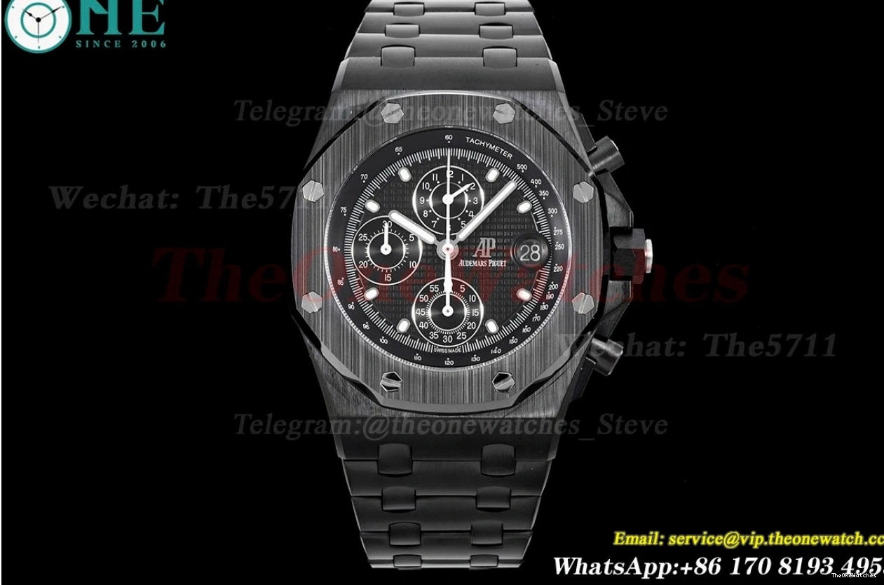 42mm PVD A7750 APF Offshore Dial Black Royal Oak PVD 1224